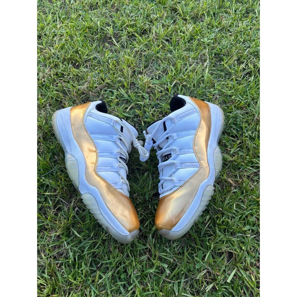 Air Jordan 11 Retro Low Gold White Men's Shoes